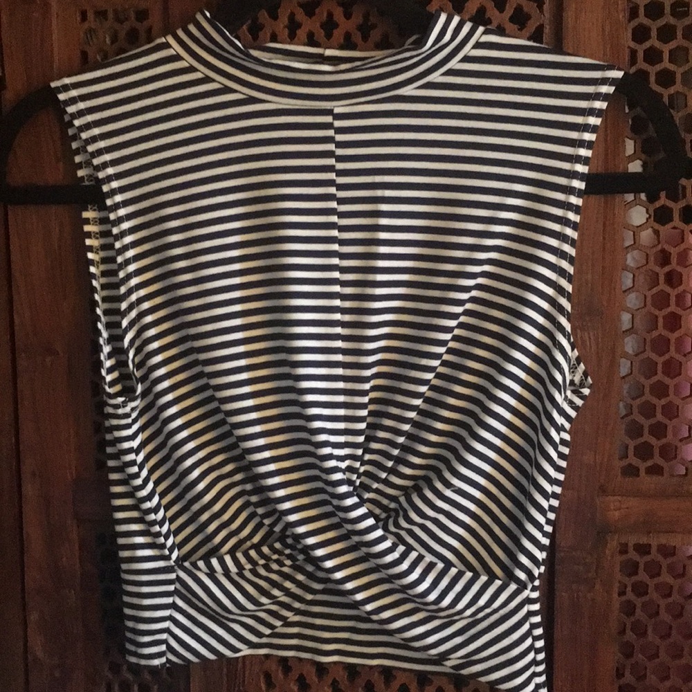 topshop turtleneck sleeveless shirt